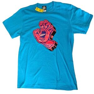 Santa Cruz Skateboard Shirt Screaming Hand Blue XL Youth NWT Tilly's